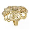 Image 2 : 3.23 ctw Diamond & Pearl Ring 18K Yellow Gold