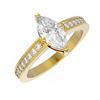 Image 3 : 1.26 ctw Marquise Diamond Ring 18K Yellow Gold