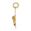 Image 2 : 14k Gold Graduation Day Charm with Synthetic Stones Charm