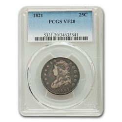 1821 Capped Bust Quarter VF-20 PCGS