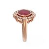 Image 2 : 4.54 ctw Ruby & Diamond Ring 18K Rose Gold