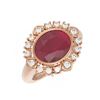 Image 3 : 4.54 ctw Ruby & Diamond Ring 18K Rose Gold