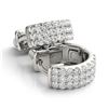 Image 1 : 0.70 ctw Diamond VS/SI 16 MM Hoop Earrings Pave 14k White Gold