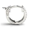 Image 3 : 0.70 ctw Diamond VS/SI 16 MM Hoop Earrings Pave 14k White Gold