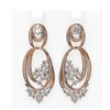 Image 1 : 4.33 ctw Diamond Earrings 18K Rose Gold