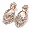 Image 3 : 4.33 ctw Diamond Earrings 18K Rose Gold