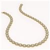 Image 2 : 34.96 ctw Oval Cut Diamond Micro Pave Necklace 18K Yellow Gold