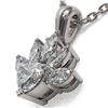 Image 3 : 1.5 ctw Heart Diamond Designer Necklace 18K White Gold