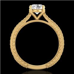 1.45 ctw VS/SI Diamond Art Deco Ring 18k Yellow Gold