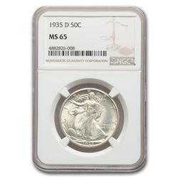 1935-D Walking Liberty Half Dollar MS-65 NGC