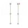 Image 3 : 2 ctw Diamond Station Earrings 18K Rose Gold