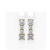 Image 1 : 4.5 ctw Princess Diamond Earrings 18K Yellow Gold
