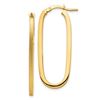 Image 1 : 14k Yellow Gold Polished & Brushed Oval Hoop Earrings - 2 mm