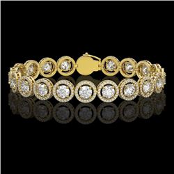 13.42 ctw Diamond Micro Pave Bracelet 18K Yellow Gold