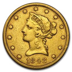 1848 $10 Liberty Gold Eagle VF