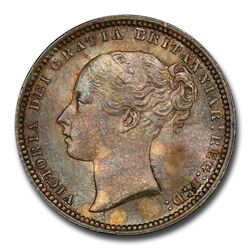 1871 Great Britain Silver Shilling Queen Victoria MS-65 PCGS