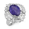Image 1 : 6.0 ctw Tanzanite & Diamond Ring 18k White Gold