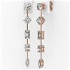 Image 3 : 2.8 ctw Mix cut Diamonds Designer Earrings 18K Rose Gold