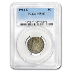 1912-D Liberty Head V Nickel MS-65 PCGS
