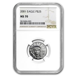 2001 1/4 oz Platinum American Eagle MS-70 NGC