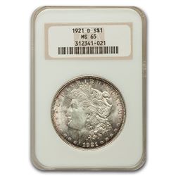 1921-D Morgan Dollar MS-65 NGC