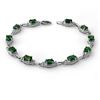 Image 1 : 6.10 ctw Emerald Bracelet 14k White Gold
