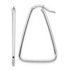 Image 1 : 14k White Gold Triangle Dangle Hoop Earrings - 1.5x24 mm