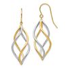 Image 1 : 14k Two-Tone Polished Dangle Earrings