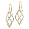 Image 2 : 14k Two-Tone Polished Dangle Earrings