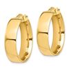 Image 2 : 14k Yellow Gold High Polished 7 mm Hoop Earrings - 35 mm