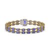 Image 3 : 16.08 ctw Tanzanite & Diamond Bracelet 14K Yellow Gold