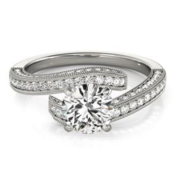 1.5 ctw Certified VS/SI Diamond Bypass Ring 14k White Gold