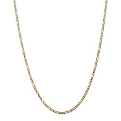 14k Gold 2.75 mm Flat Figaro Chain Necklace - 24 in.