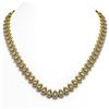 Image 1 : 24.19 ctw Pear Cut Diamond Micro Pave Necklace 18K Yellow Gold