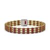 Image 3 : 28.74 ctw Ruby & Diamond Bracelet 14K Yellow Gold