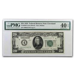 1928 (4-Cleveland) $20 FRN XF-40 EPQ PMG