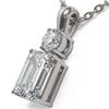 Image 3 : 1.25 ctw Emerald Cut Diamond Designer Necklace 18K White Gold