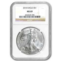 2014 Silver American Eagle MS-69 NGC