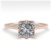 Image 1 : 1.0 ctw VS/SI Princess Diamond Engagment Ring 18k Rose Gold