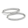 Image 1 : 2.33 ctw Diamond VS/SI 30 MM Hoop Earrings 14k White Gold