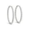 Image 2 : 2.33 ctw Diamond VS/SI 30 MM Hoop Earrings 14k White Gold