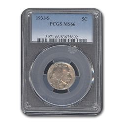 1931-S Buffalo Nickel MS-66 PCGS