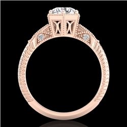 1.17 ctw VS/SI Diamond Solitaire Art Deco Ring 18k Rose Gold