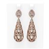 Image 1 : 6.72 ctw Morganite & Diamond Earrings 18K Rose Gold