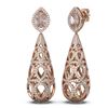 Image 2 : 6.72 ctw Morganite & Diamond Earrings 18K Rose Gold