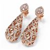 Image 3 : 6.72 ctw Morganite & Diamond Earrings 18K Rose Gold