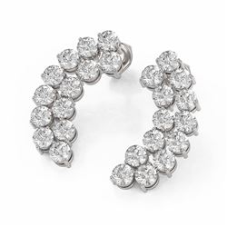 3.38 ctw Diamond Designer Earrings 18K White Gold
