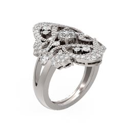 2.02 ctw Diamond Ring 18K White Gold