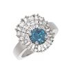 Image 3 : 2.58 ctw Intense Blue Diamond Ring 18K White Gold