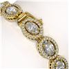 Image 3 : 15.20 ctw Oval Cut Diamond Micro Pave Bracelet 18K Yellow Gold